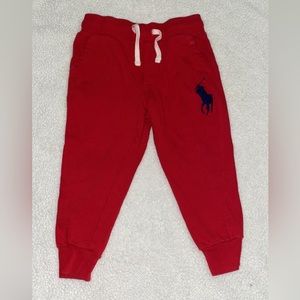 Red polo Ralph Lauren toddler boy joggers
